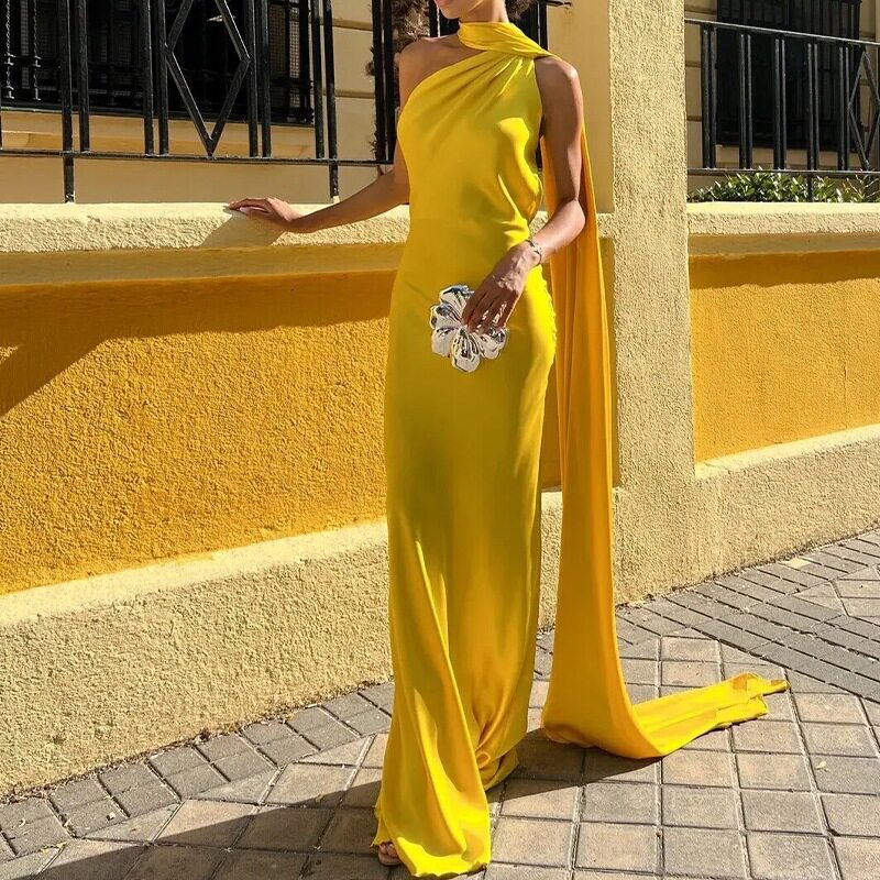 Elegant Off Shoulder Dress Solid Color Fashionable Spring Collection Perfect for Parties and Events Wholesale