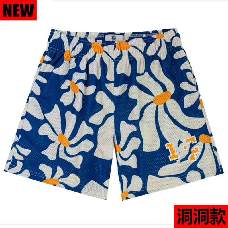 Cross-border foreign trade EE print shorts American sports basketball shorts casual running knee-length pants