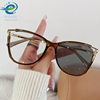 New Fashionable Cat-Eye Plain Glasses Frame, Personalized Color-Changing Anti-Blue Light Glasses, European and American Cross-Border Color-Changing Glasses