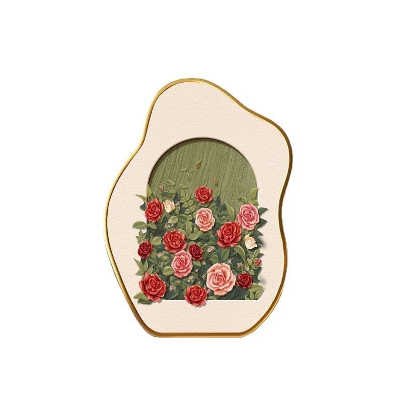 In-Stock Pearl Rose Decorative Painting for Display, Entranceway Ornament, High-End Living Room Wall Art, Niche Picture Frame