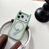 New Cat Ears Acrylic Cartoon Cat Tail Magnetic Suction Case Suitable for 18Pro Phone Case Ins Style Cat Ears for Apple 17