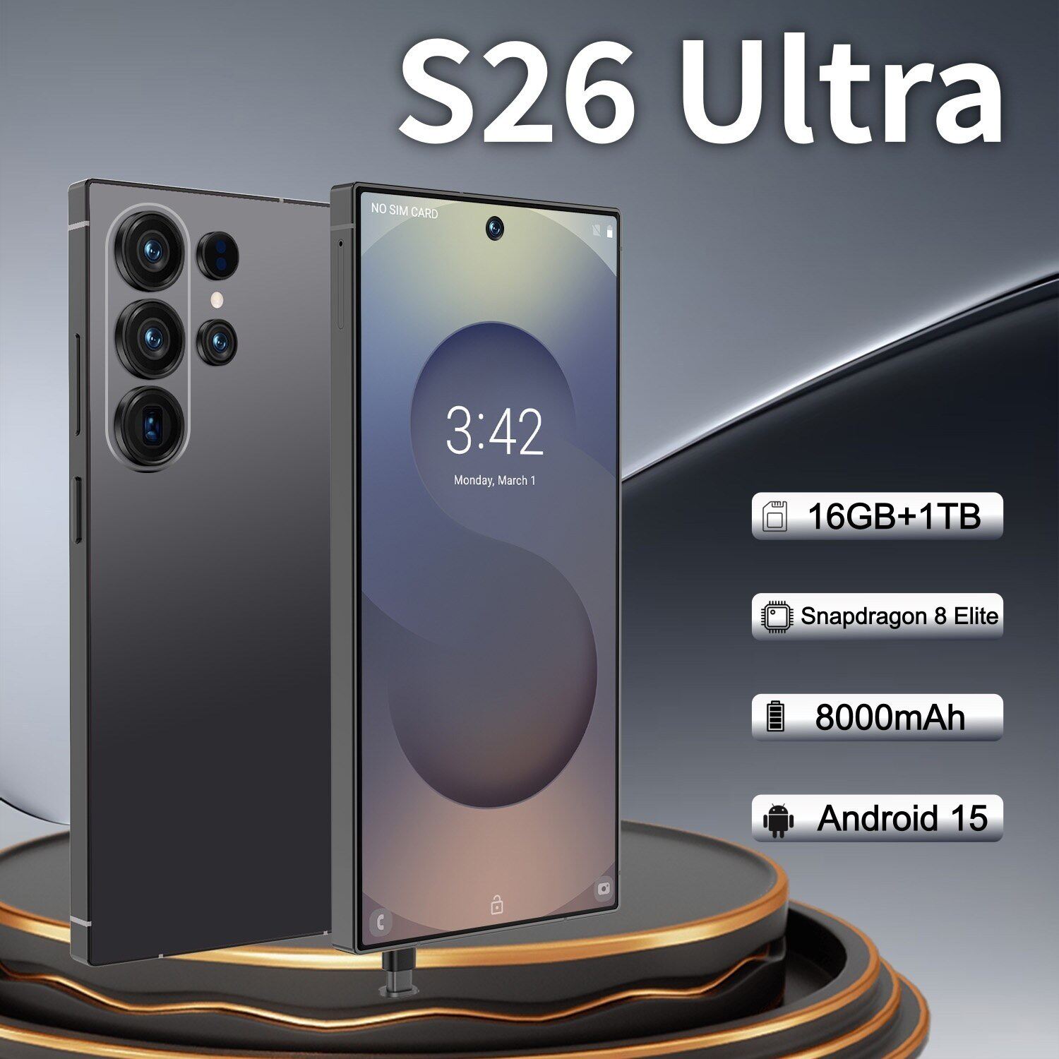 Экспортный смартфон S26 Ultra-трансграничный смартфон на базе Android с большим экраном 6.75HD и встроенной ручкой Изображение 1