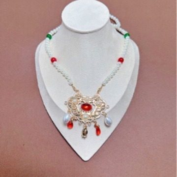 Hanfu accessories safety lock necklace women's ancient style concentric lock bracelet Ruyi gold lock long life lock collar