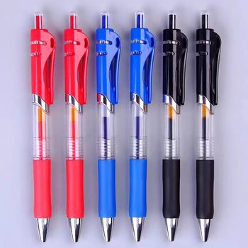 Press-Type Gel Pen K35 Carbon Pen 0.5mm Black Student Learning Ballpoint Pen Conference Signature Pen Office Stationery