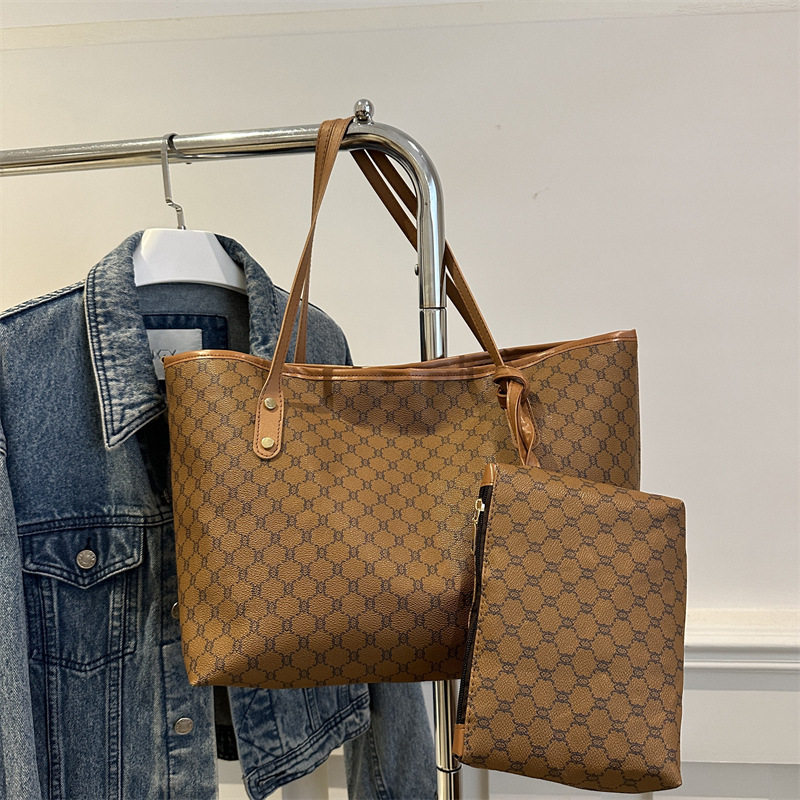 包包2025新款大容量女士单肩包休闲简约子母包时尚经典收纳托特包