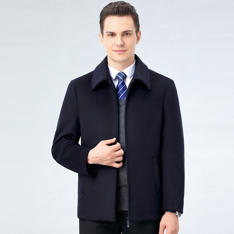 Áo Khoác Nam Kín Cổ Hàng Mùa Xuân Thu Đông Trung Niên