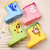 Children's rain boots cute cartoon boys and girls kindergarten baby waterproof shoes overshoes medium and big children non-slip rain boots rubber shoes