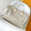 White checkered pillow bag