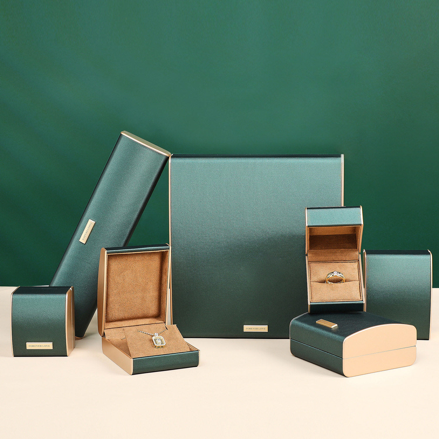 Cross-border Jewelry Box Advanced Jewelry Box Jewelry Box Ring Box Pendant Necklace Set Box Bracelet Jewelry Gift Box