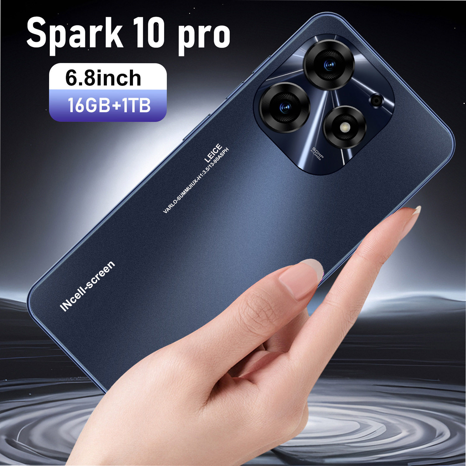 外贸跨境新款Spark 10 Pro 大屏安5G 6.8寸大屏智能手机 直供海外