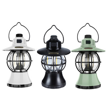 Cross-border retro camping lamp stepless dimming tent lamp atmosphere warm light camp camping lamp USB rechargeable portable lamp