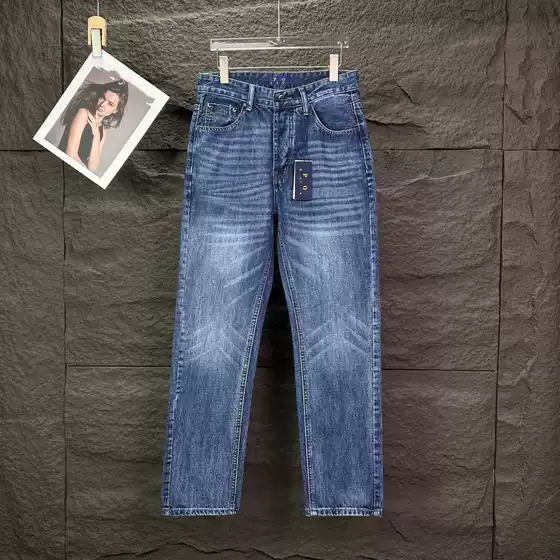 Nanyou High-End Version of Ralph Lauren's New Spring/Summer Vintage Plain Color Couple's Style Washed Loose Jeans