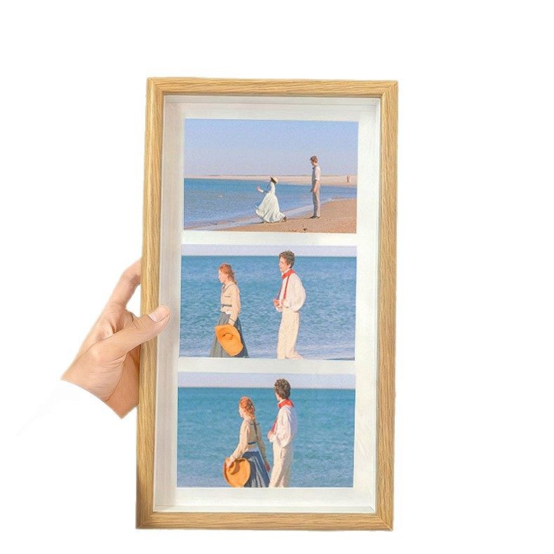 Three-Dimensional Hollow Photo Frame 6inch 8inch Picture Frame Wedding Photo Wall Hanging Triptych Quadriptych Nine-Grid Cardboard Frame Wholesale