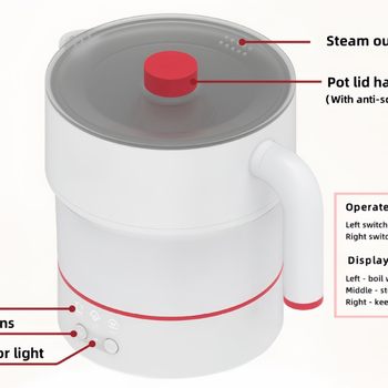 Folding Rice Cooker: Multi-Purpose, Suitable for Travel, Camping and Home Use, Multi-Functional Portable Electric Cooker