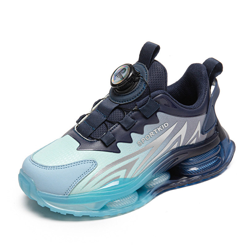 Children's Basketball Shoes, Boys' Autumn and Winter Leather Breathable Sports Shoes for Middle-Aged and Teenagers, Cross-Border Dropshipping Children's Shoes Trend