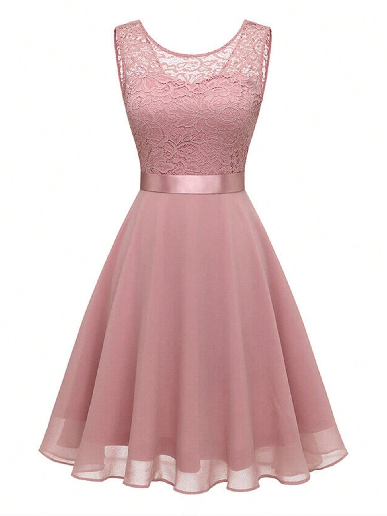 Women's Lace Elegant Sleeveless Dresses