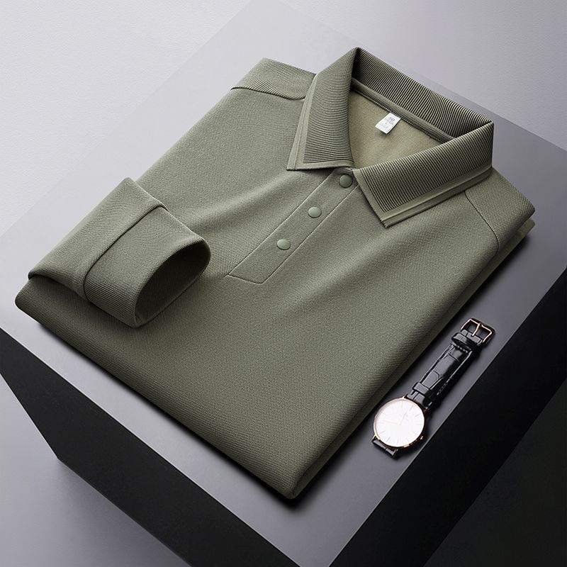 Áo Sơ Mi Nam Chất Liệu Lụa Tơ Tằm Dài Tay Kín Cổ Hàng Mùa Xuân Thu Đông