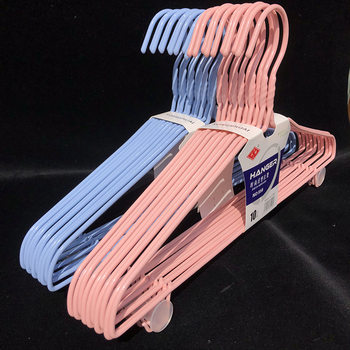 Weighted Thick Pipe Plastic-Coated Creative Clothes Hanger, Supermarket Storage, Dual-Use for Dry and Wet Items, Multi-Functional, Strong Load-Bearing, Traceless Clothes Drying Rack