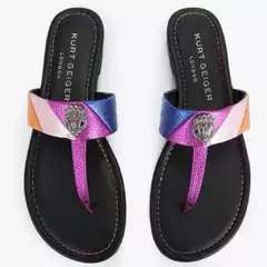 Flip-Flops Summer Export 2026 New Model Eagle Head Colorful Large Size Thong Sandals Flat Beach Shoes Women's Sandals