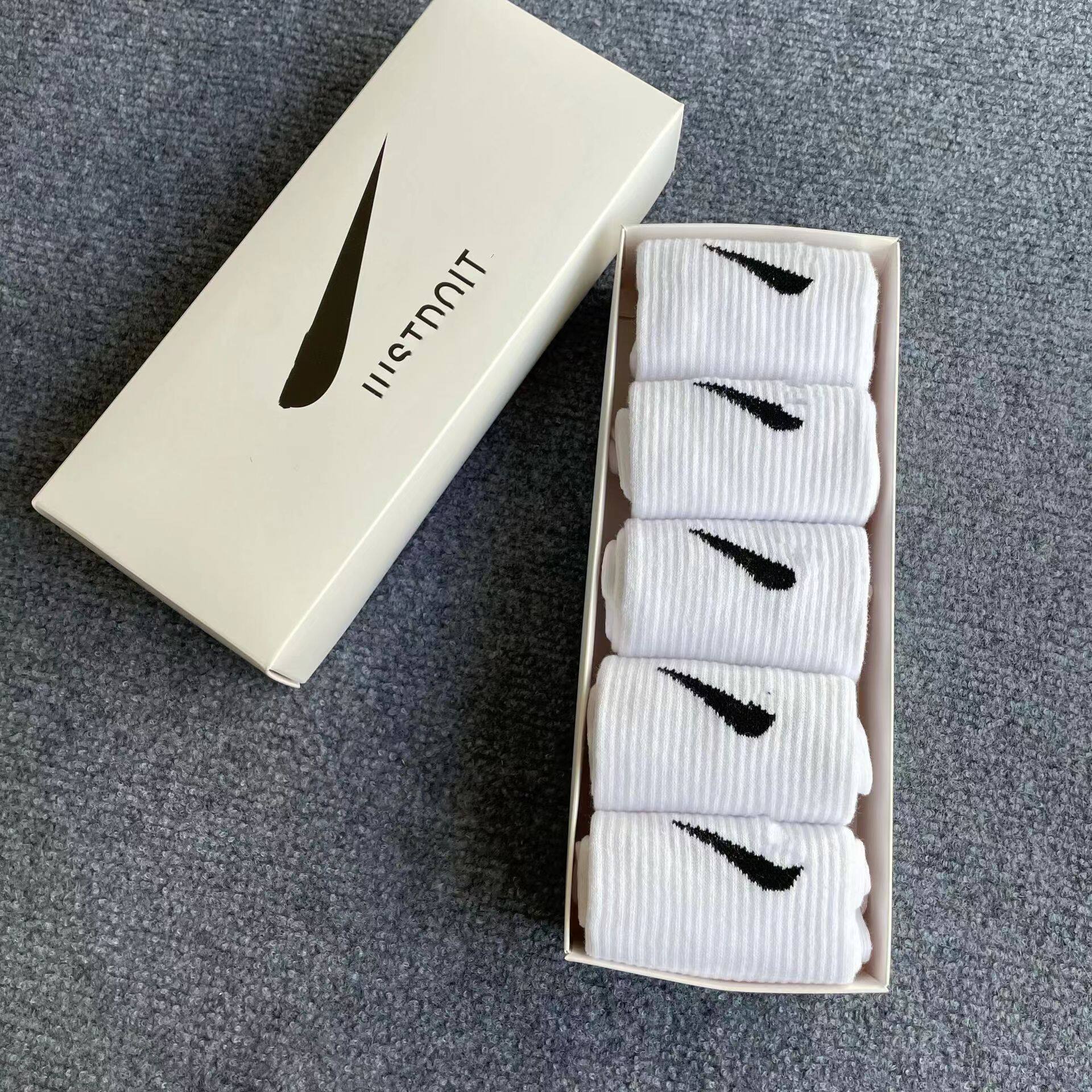 Socks for women nK hook socks candy color gift box Korean style fashion short medium and high tube cotton socks solid color sports one piece delivery