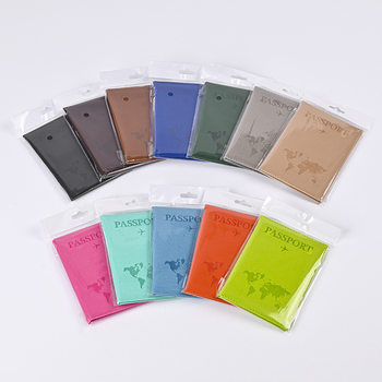Manufacturer Frosted Map Pu Passport Cover Pass Cover Passport Holder Document Holder Id Card Business Card