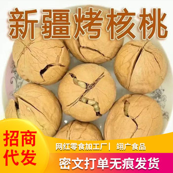 Xinjiang Roasted Walnuts Whole Box 10 Pounds 500g New Arrival Thin-Skinned Paper-Skinned Thin-Shell Original Thin-Skinned Hand-Peeled Roasted Walnuts