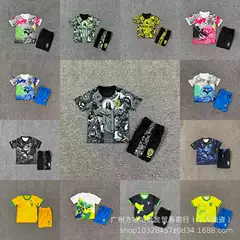 2627 National Team Children's Wear Brazil Jersey Germany England Portugal France Spain Set Football Uniform