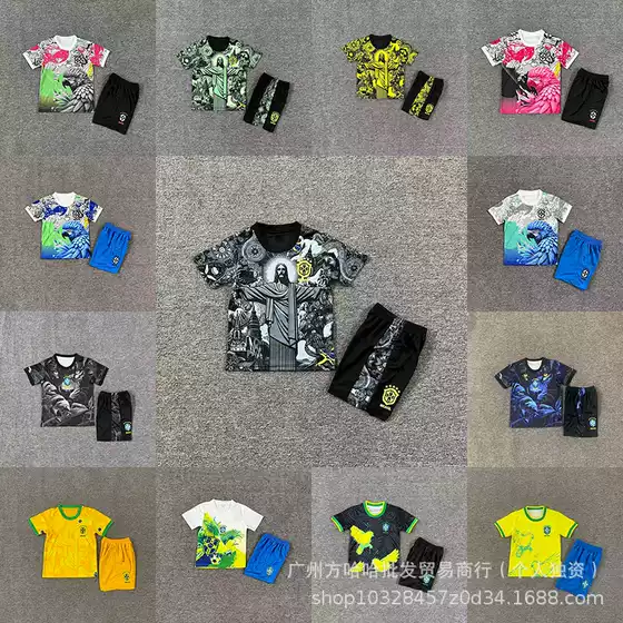 2627 National Team Children's Wear Brazil Jersey Germany England Portugal France Spain Set Football Uniform