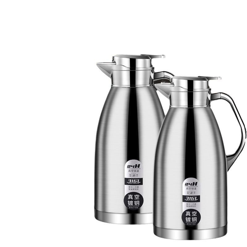 316 Stainless Steel Thermos Water Kettle Household Commercial Restaurant Hotel Water Kettle Tea House Wholesale Large Capacity Thermos Water Kettle