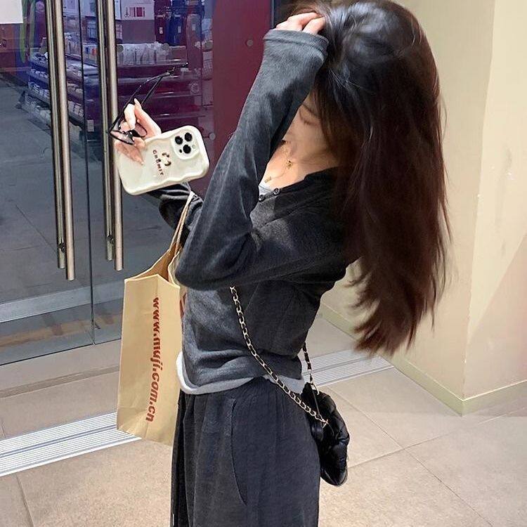 Hooded Long-Sleeved Sweatshirt Sports Suit for Women Spring and Autumn New Design Slimming Top Casual Two-Piece Wide-Leg Pants