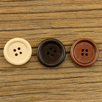 Zhihe spot wood color black coffee thin edge four-eye wooden buttons natural coat sweater wooden buttons