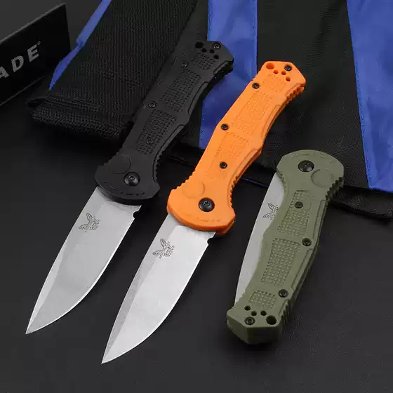 Mini BM butterfly 9070 9071 folding knife stone blade outdoor camping fishing portable self-defense pocket knife