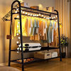 Clothes Rack Floor-Standing Vertical Clothes Rack Bedroom Home Coat Rack Wardrobe Dormitory Balcony Clothes Rack Rod Clothes