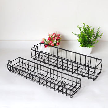 Supermarket Betel Nut Spray Paint Grids Storage Basket Hanging Basket Iron Balcony Plant Flower Basket Flower Stand Decorative Storage Basket Hanging Basket