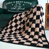 B40 Checkerboard Pattern A-Grade Half-Velvet Blanket Air Conditioning Blanket Office Nap Blanket Sofa Throw Blanket Guesthouse Hotel Blanket