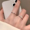 Butterfly Zircon Open Ring Women's 2024 New Explosive Cold Style Finger Ring Light Luxury Niche Design Sense Ring