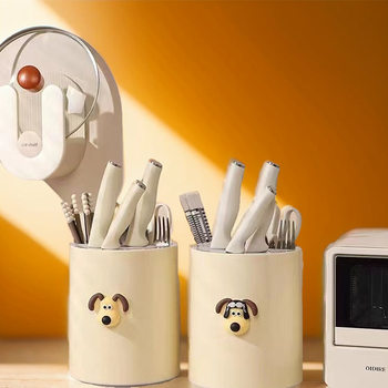 Knife Holder Storage Rack Multifunctional Chopsticks Holder Kitchen Countertop Kitchen Knife Holder Chopsticks Cage Integrated Storage Box Knife Holder Rotatable