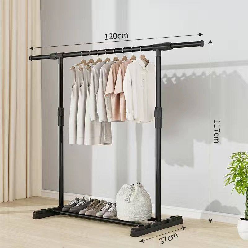 Simple Drying Rack Floor Household Bedroom Balcony Hanger Floor Vertical Storage Rack Thickened Bold Shelf