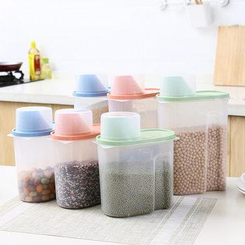 Kitchen grains jar household milk powder millet wolfberry storage box sealed with lid compartment storage jar sealed jar