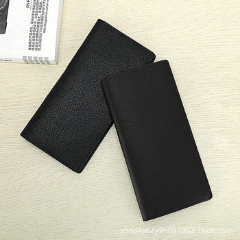 Cross-border Wholesale Ultra-thin Men's Clutch Bag Business Large Capacity Coin Purse Running Amount Men's Long Wallet