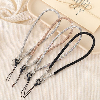 Hot sale new high-end rhinestone keychain pendant luggage chain pendant mobile phone lanyard anti-loss mobile phone chain