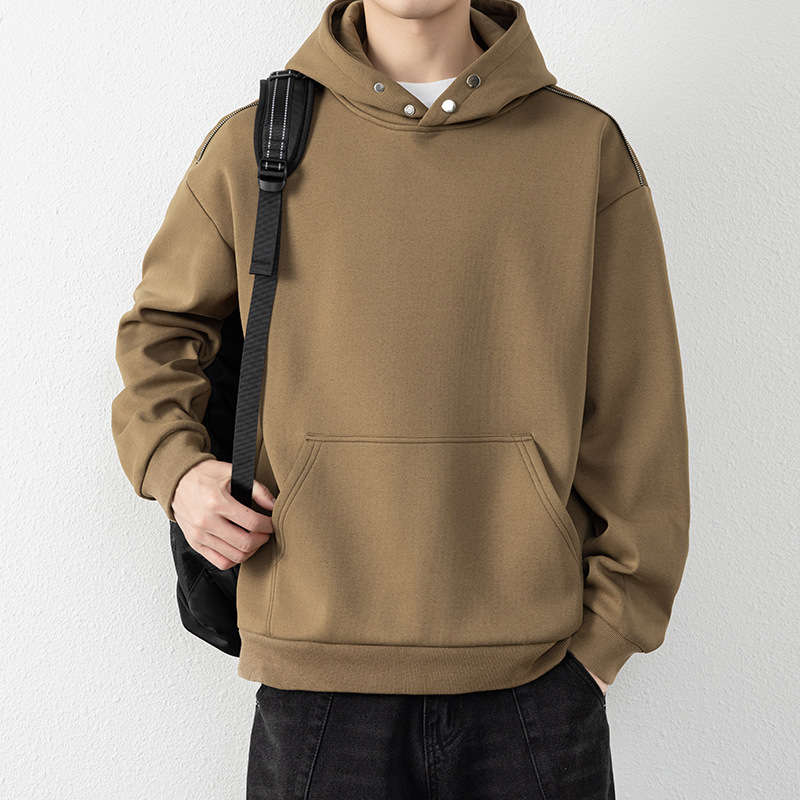 Áo Sơ Mi Nam Dài Tay Mũ Liền Hàng Mùa Xuân Thu Đông Phong Cách Trẻ Trung