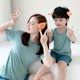 Children's Pajamas Summer Modal Short-sleeved Shorts suit Boys and Girls Thin Home Clothes