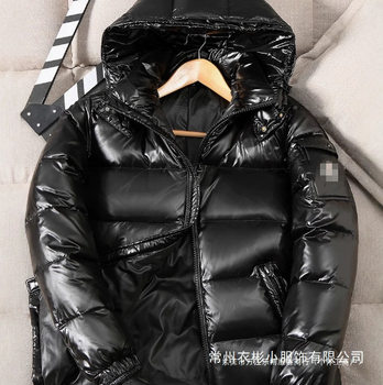 2025 Cross-Border down Jacket Men's Short New Trendy No-Wash Couple Winter Hooded Thickened Jacket Men's Wholesale