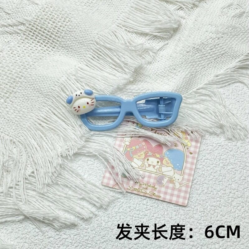 可爱猫咪眼镜发夹网红ins高颜值甜美刘海少女发饰1元发夹摆摊批货