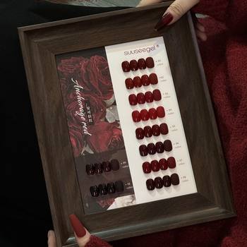 New Color Set Ancora Red 10-Color Nail Polish Gel 2025 Autumn and Winter Whitening Cherry Wine Red New Year Red Manicure