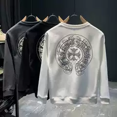 [90% off Special Area] Outlet Autumn and Winter New Heavy Trendyy Round Neck Pullover Sweatshirt for Men with Simple Printing