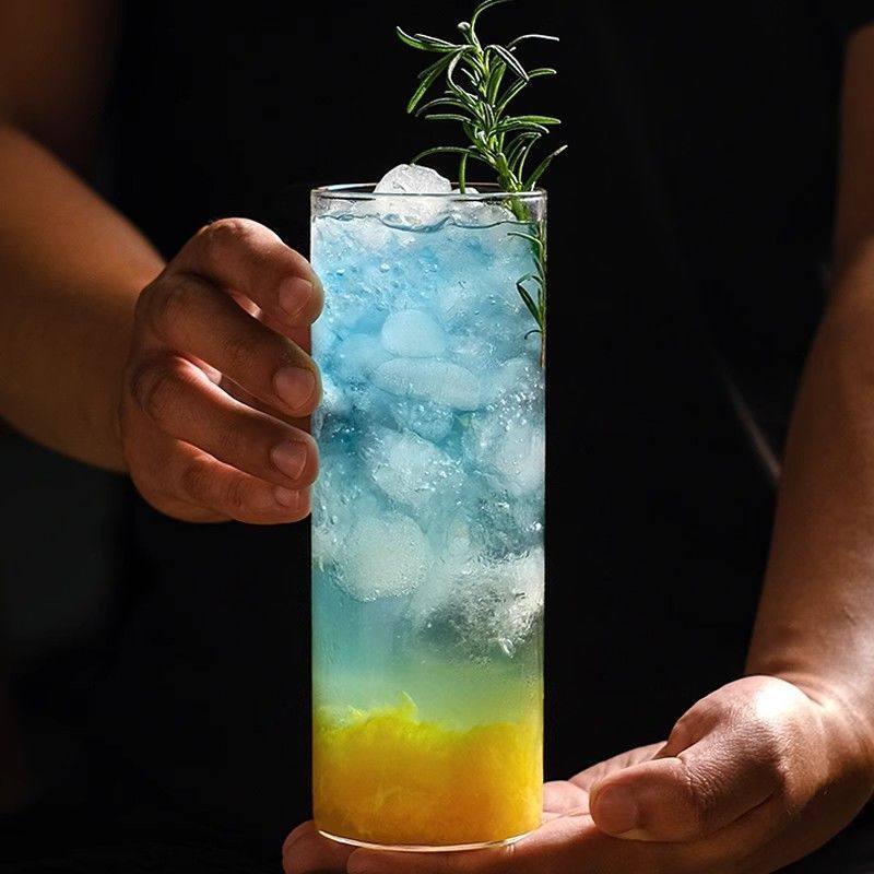 New Lead-Free Glass Cocktail Cup Colin Juice Girls High Temperature Resistant Cocktail Cup Commercial Wine Cup