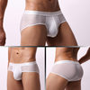 Japanese, Korean, Korean, European and American Breathable Men's Large Mesh Mesh Sexy Gay Low-Waist Wide Belt Briefs E-109