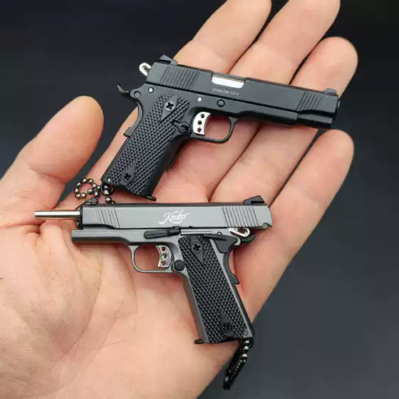 Jedi Survival Metal Gun Mold 1:3 Upgraded Kimber 1911 Model Keychain Chicken Eating Weapon Military Pendant